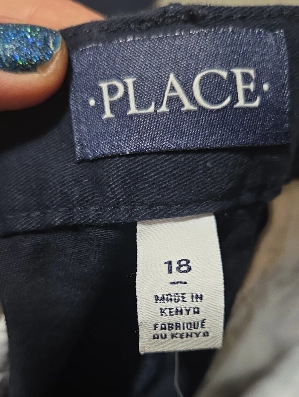 New The Children's Place Navy Straight-Leg Chinos 18
